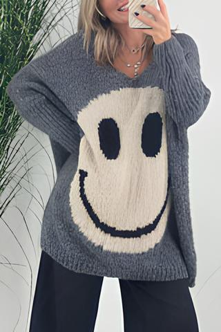 Lilly | Elegante smiley trui met lange mouwen
